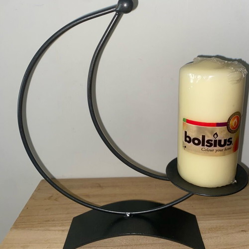 Metal candlestick moon-shaped like new
