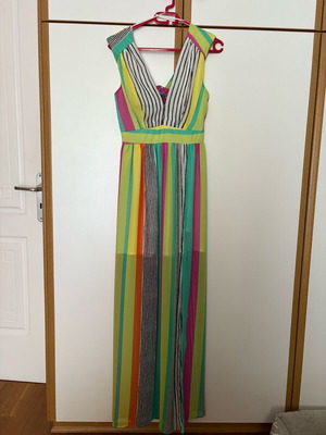 Maxi dress new multicolored with side slit