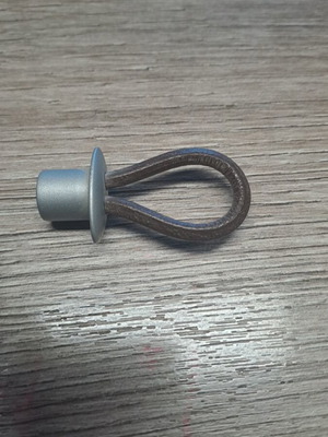 Furniture knobs inox with leather pack of 9 new
