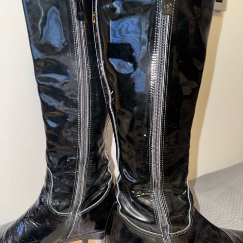 Gianna Kazakou leather patent boots like new, black, size 39