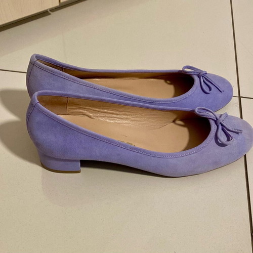 Mourtzi ballerinas new, leather suede, purple color