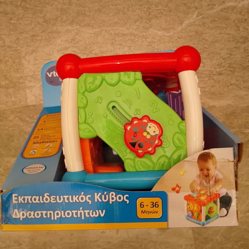 V tech educational activity cube like new, 6 to 36 months