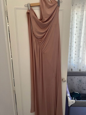Maxi fitted dress mermaid style pink like new