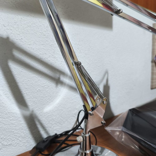 Desk lamp inox adjustable height and angles like new