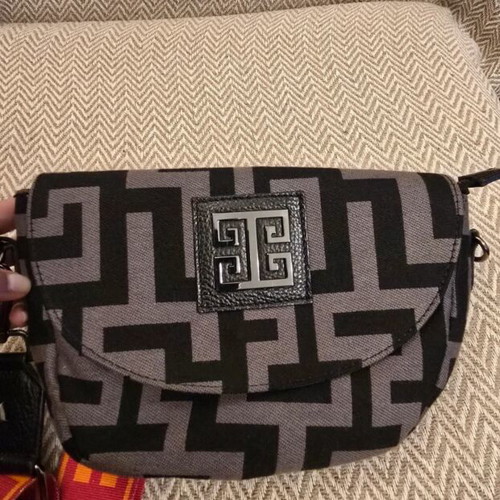 El Crossbody Bag used with geometric monogram and colorful strap