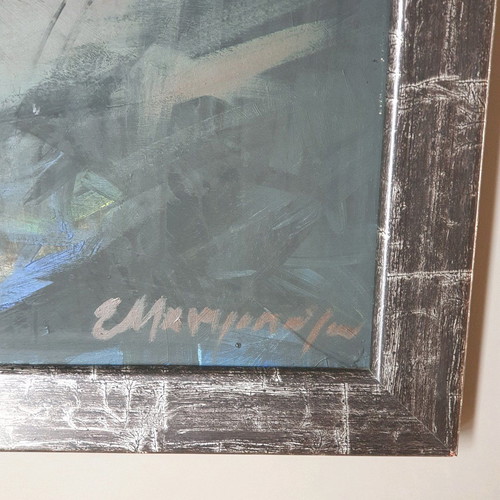 Painting by Eleni Mantzopoulou new with sleeping female figure