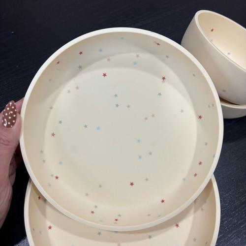 Zara Home silicone plates and bowls with star design like new