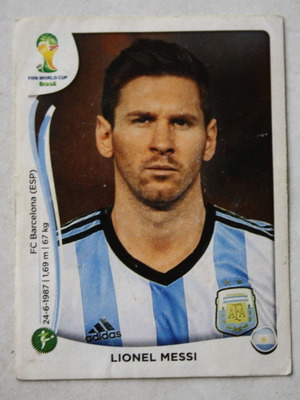 Panini sticker FIFA World Cup Brazil 2014 Lionel Messi #430 Argentina new