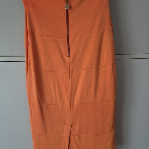 Midi skirt Tassos Mitropoulos used, size S, orange with texture