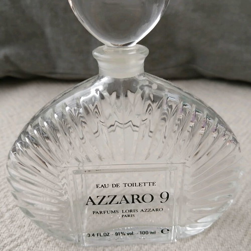 Azzaro 9 perfume bottle like new, vintage, empty 100 ml