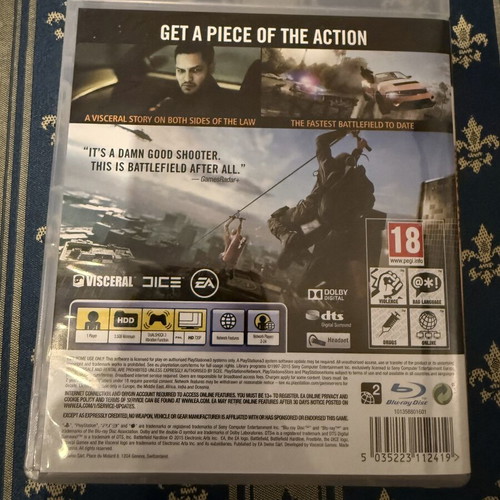 Battlefield Hardline PlayStation 3 game like new