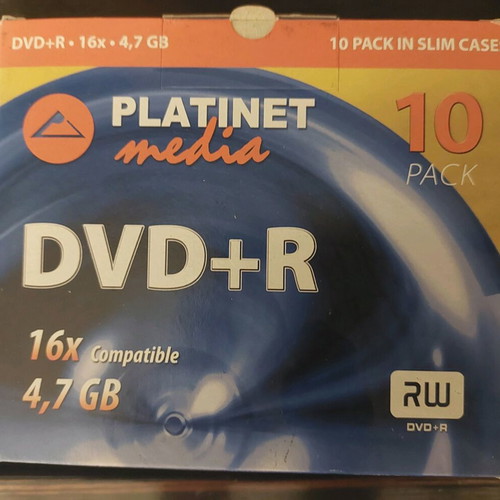 Platinet DVD+R 16x sealed pack of 10 like new