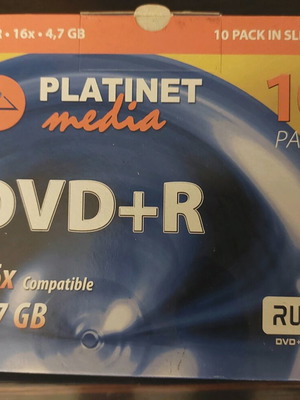 Platinet DVD+R 16x sealed pack of 10 like new