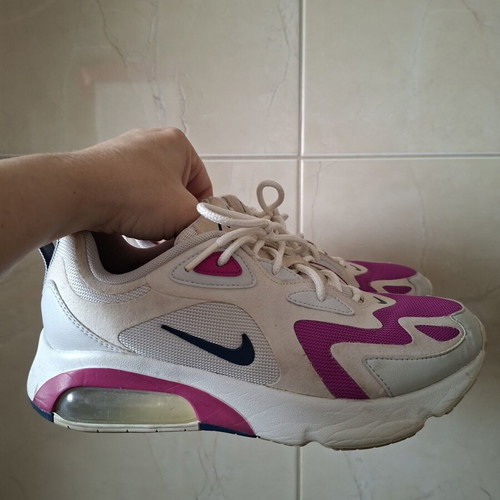 Nike Air Max 200 sneakers, beige and magenta leather