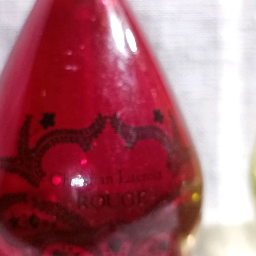 Christian Lacroix perfume bottles used, Absynthe and Rouge set