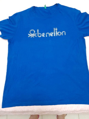Μπλουζάκι ανδρικό Benetton XXL μπλε σαν καινούργιο