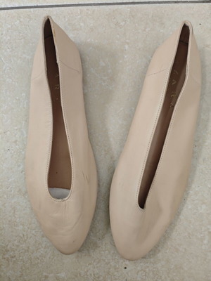 Zara ballerinas size 38 used, beige
