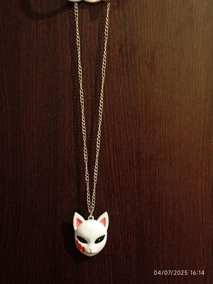 Demon Slayer necklace pendant like new, large size