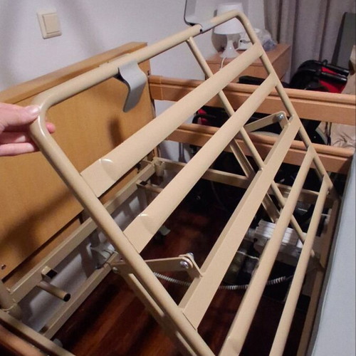 Electric hospital bed like new with mattress, wheels, and patient lifter