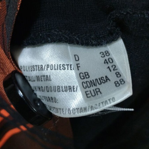 Winter dress used, size 38, black and orange