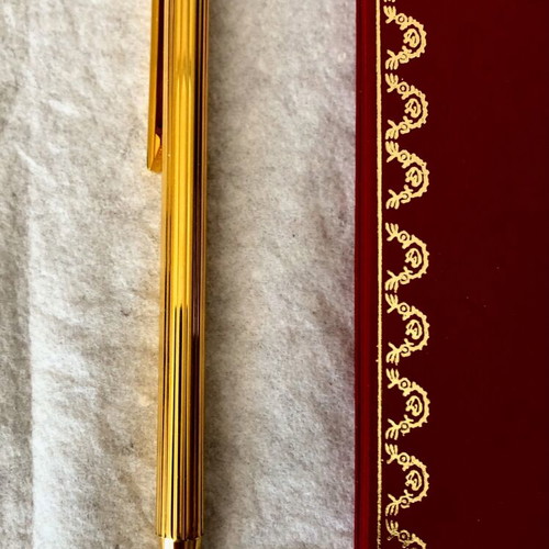 Les Must de Cartier gold-plated ballpoint pen like new