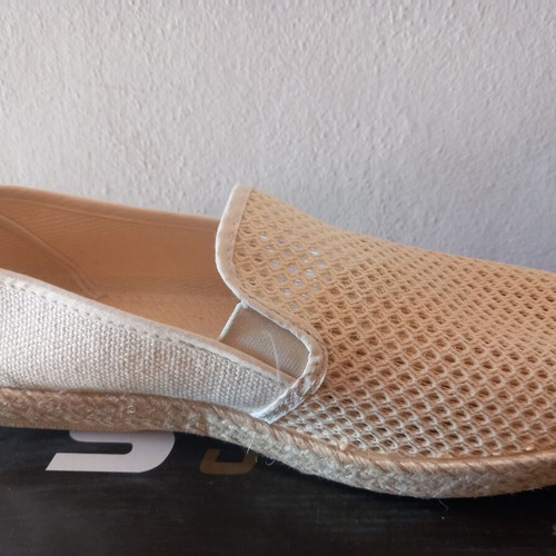 Men's espadrilles size 45 beige new, breathable and comfortable