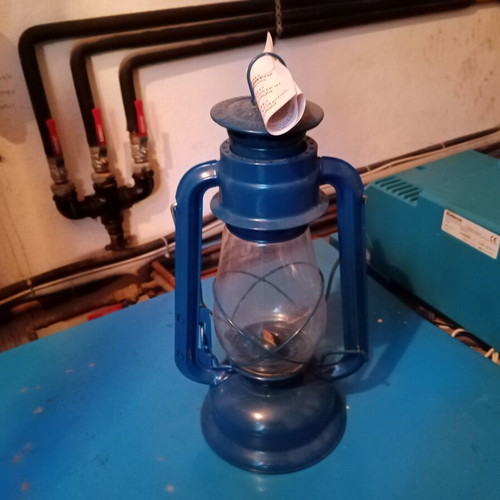 Storm Lantern "Θυελλης" Metal Blue Large