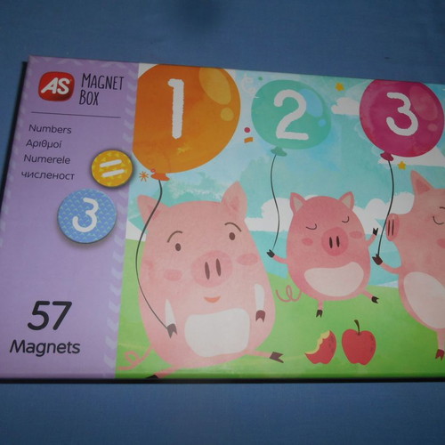 AS Magnet Box Numbers new educational toy with 57 magnets