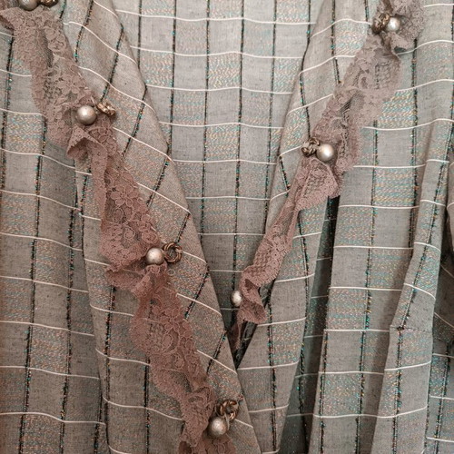Handmade vintage dress with shoulder pads and glitter like new, size M