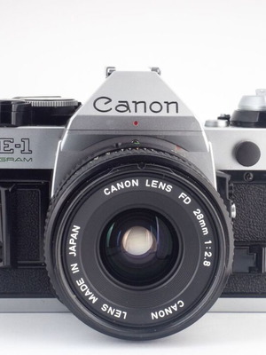 Canon AE-1 Program 35mm Film Camera with FD 28mm f/2.8 Lens used