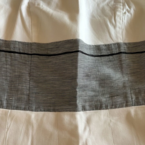 Forel strapless midi dress white and black like new, lined, size L