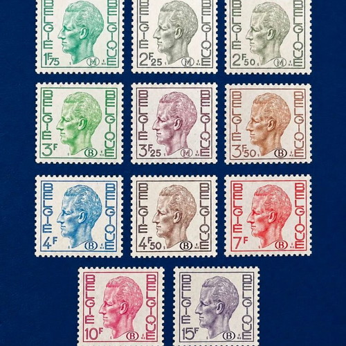 Belgium stamp set of 10, mint condition