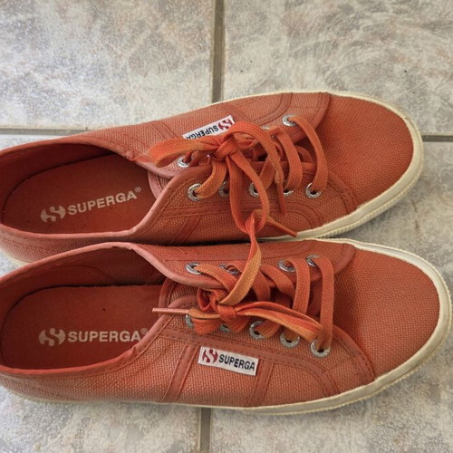 Superga women's orange sneakers size 38 used