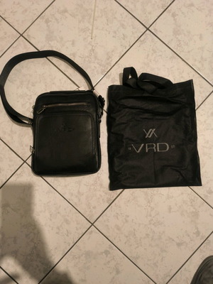 Τσαντάκι ανδρικό δερμάτινο Verde καινούργιο μαύρο