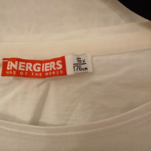 Energiers Girls Rule white T-shirt like new, 16Y XS-S