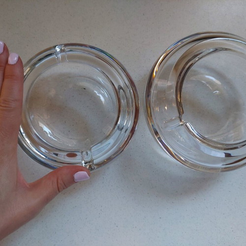 Morava crystal ashtrays new