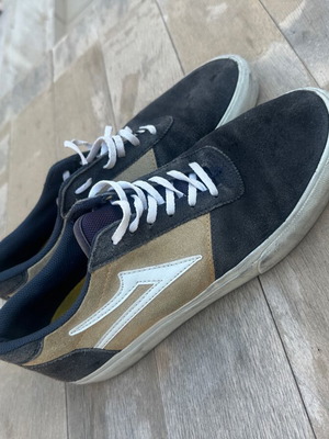Lakai Suede men's shoes used, size 43, black/khaki