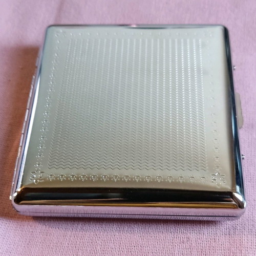 Metal cigarette case silver color new