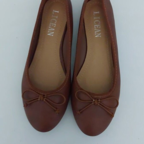 L.ICEAN Brown Ballet Flats Size 37 New by Tsoukalas Shoes