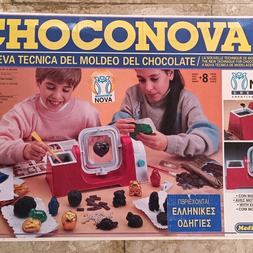 Vintage chocolate making toy used with one mold