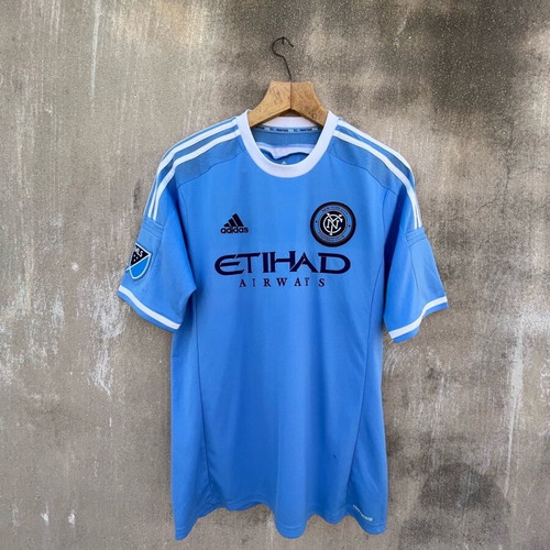 Adidas T-shirt oversized used, size L, blue