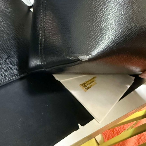 Emporio Armani black shoulder bag used with small pouch