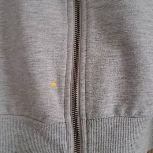 Fleece zip-up jacket used, gray, sizes L and XL
