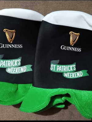 Guinness St Patricks Day hats used, set of 2