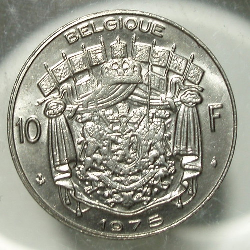 10 Francs coin used, lot of 3 pieces 1971-1975