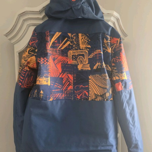 Quiksilver Mission Printed Block Technical Snow Jacket XL like new