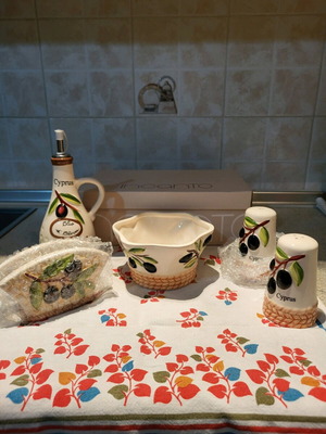 Cyprus dinner set sealed, new