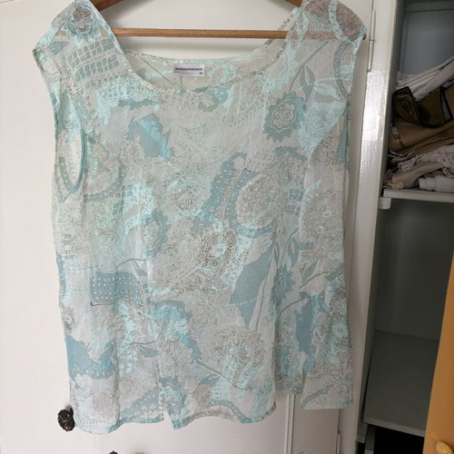 Sommerman set skirt top shirt like new, turquoise, size 50