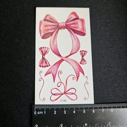 Temporary Tattoo Bows T-135 new, 3D waterproof sticker