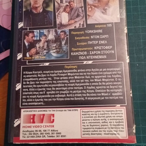 Tears in the Rain VHS videocassette used